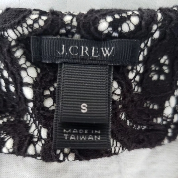 J Crew Black Lace Peplum Top Small - Picture 15 of 16